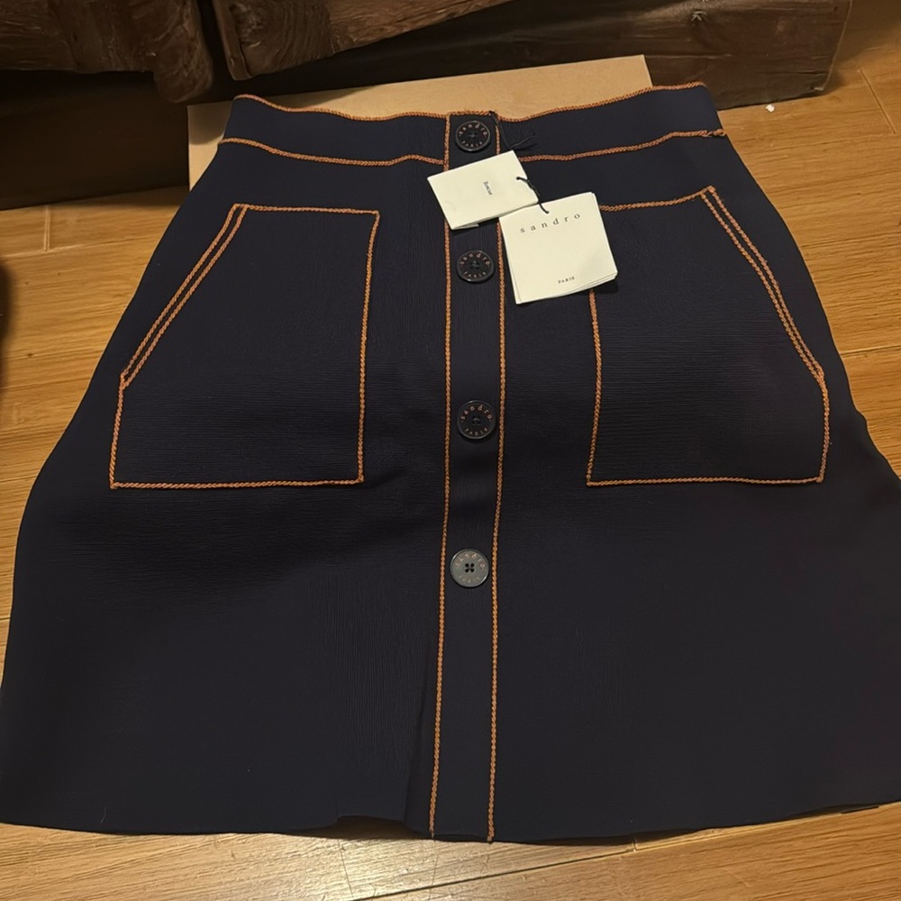 NWT Sandro blue Mini skirt